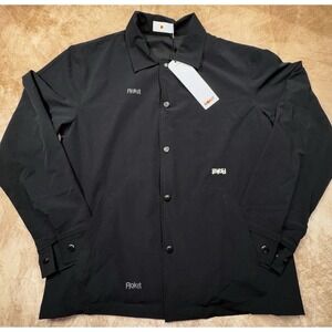 ROKIT Mens Core Lightweight Jacket with Screen Printed Logo Black Small NWT